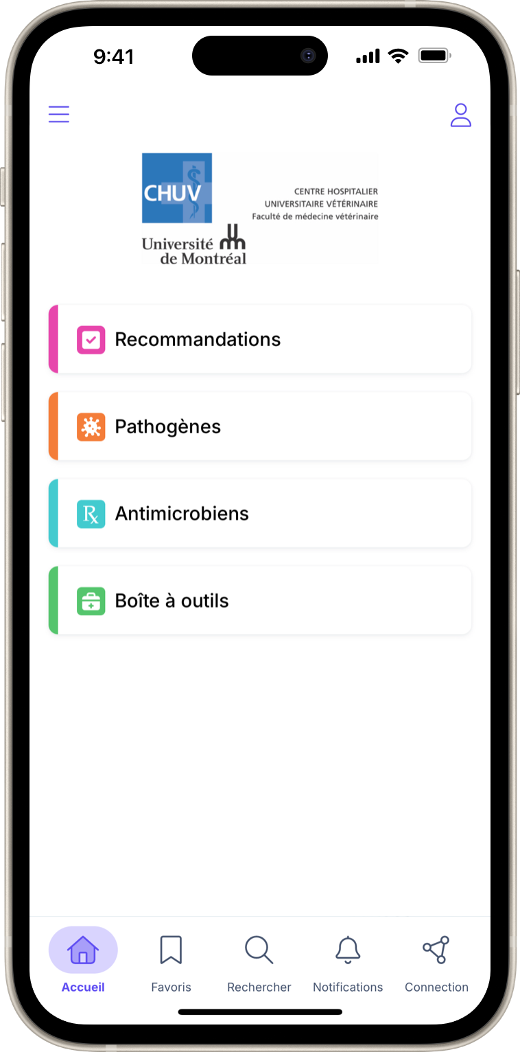 Firstline ID mobile app for CHUV - Université de Montréal